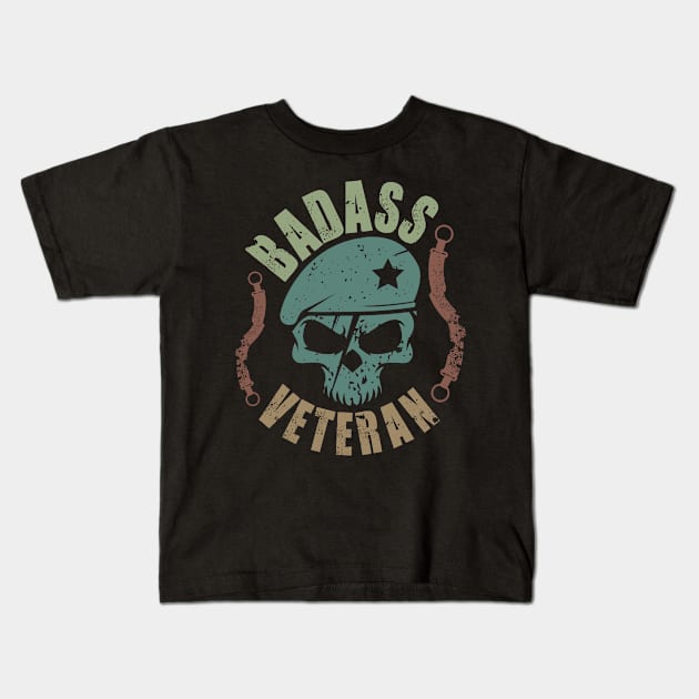 Badass Veteran Kids T-Shirt by Toogoo